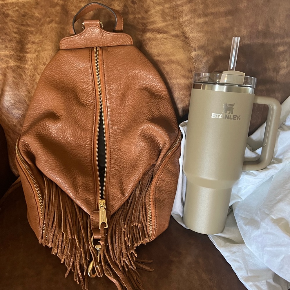 Rebecca minkoff brown fringe Julian backpack (large size)